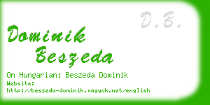 dominik beszeda business card